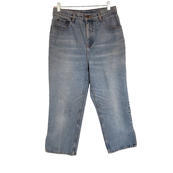 BILL BLASS Vintage Jeans size 10 rigid denim straight leg cropped - Picture 1 of 12